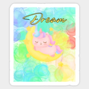 Dreaming unicorn Sticker